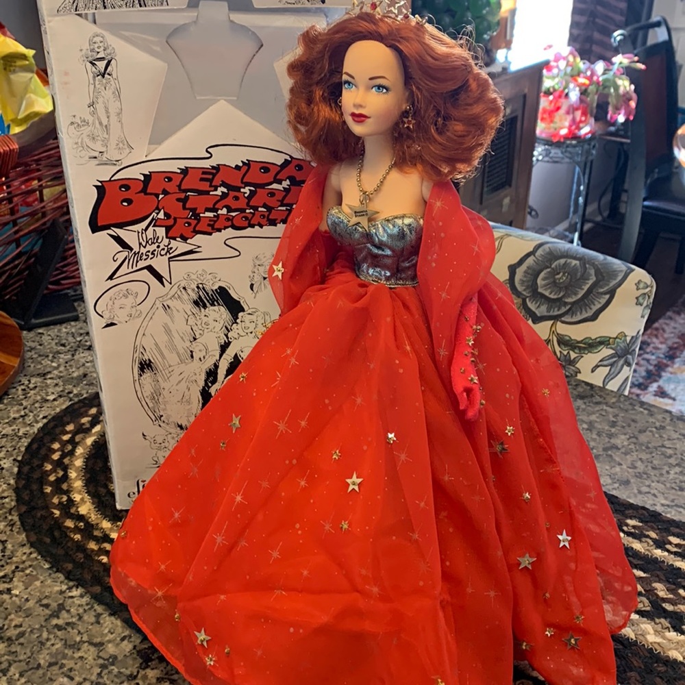 Vintage Brenda Starr Reporter doll with stand and box